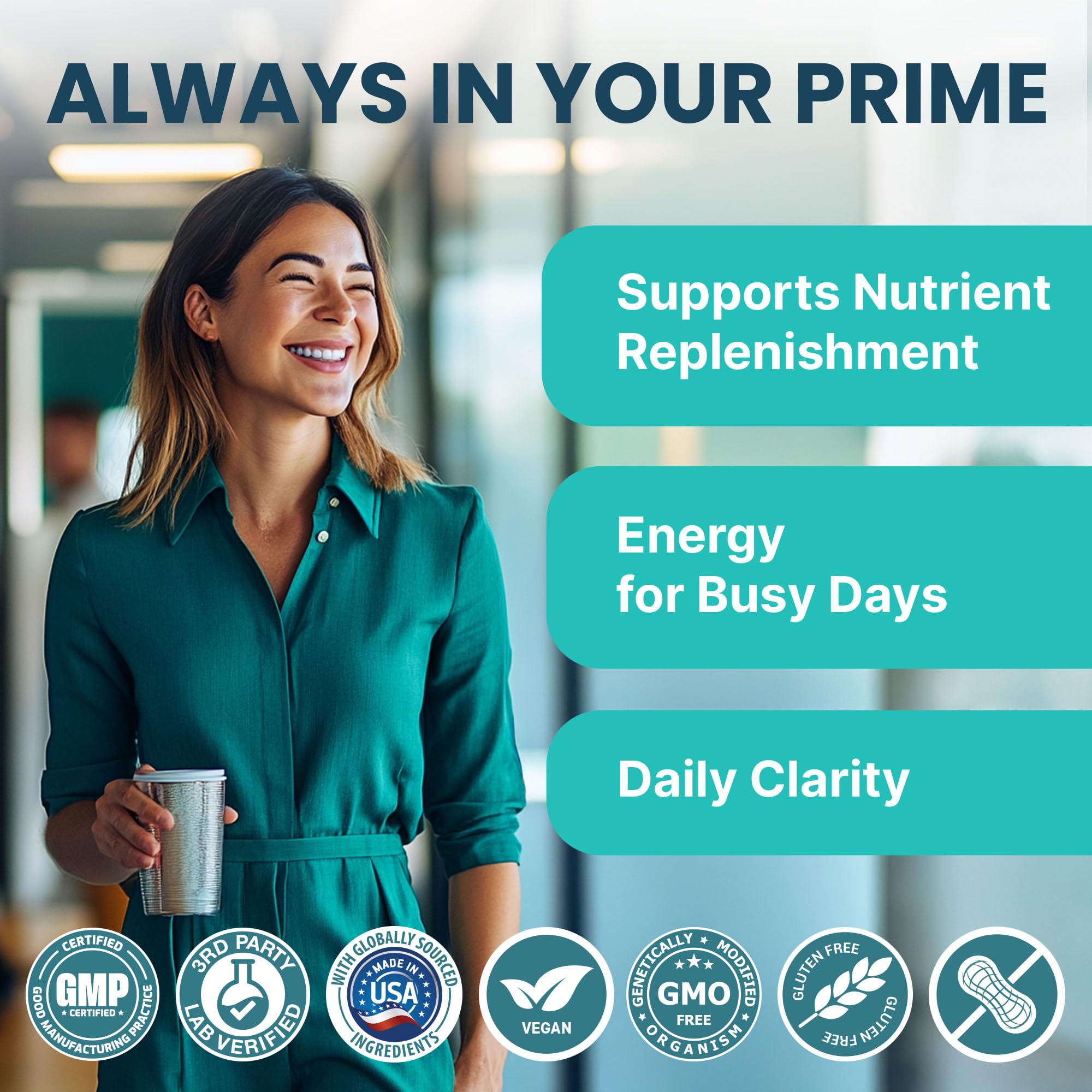 Calcium Citrate with D3 & K2 for Adults - Vegan Supplement

