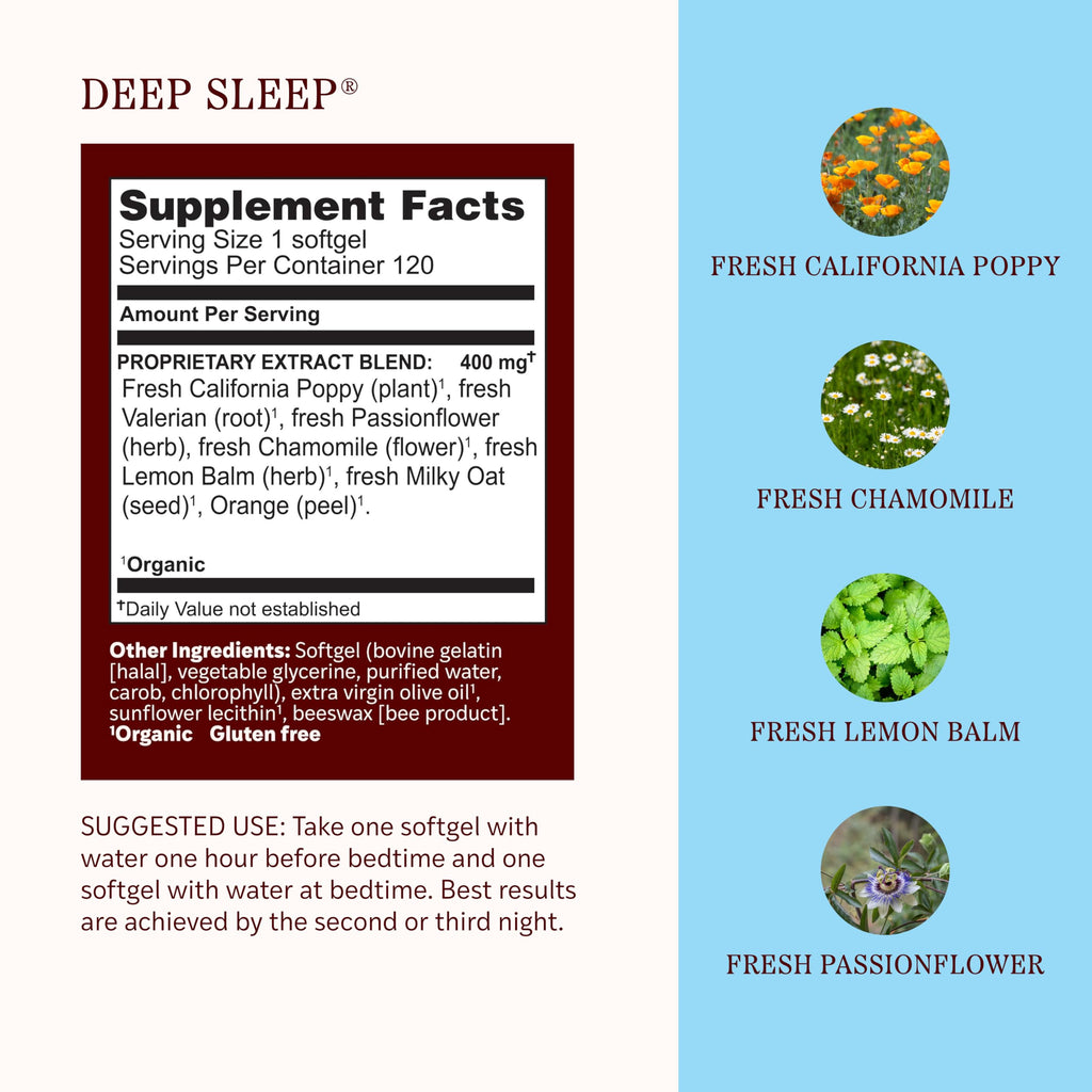 Herbs Etc. Deep Sleep Softgels - Melatonin-Free Sleep Support


