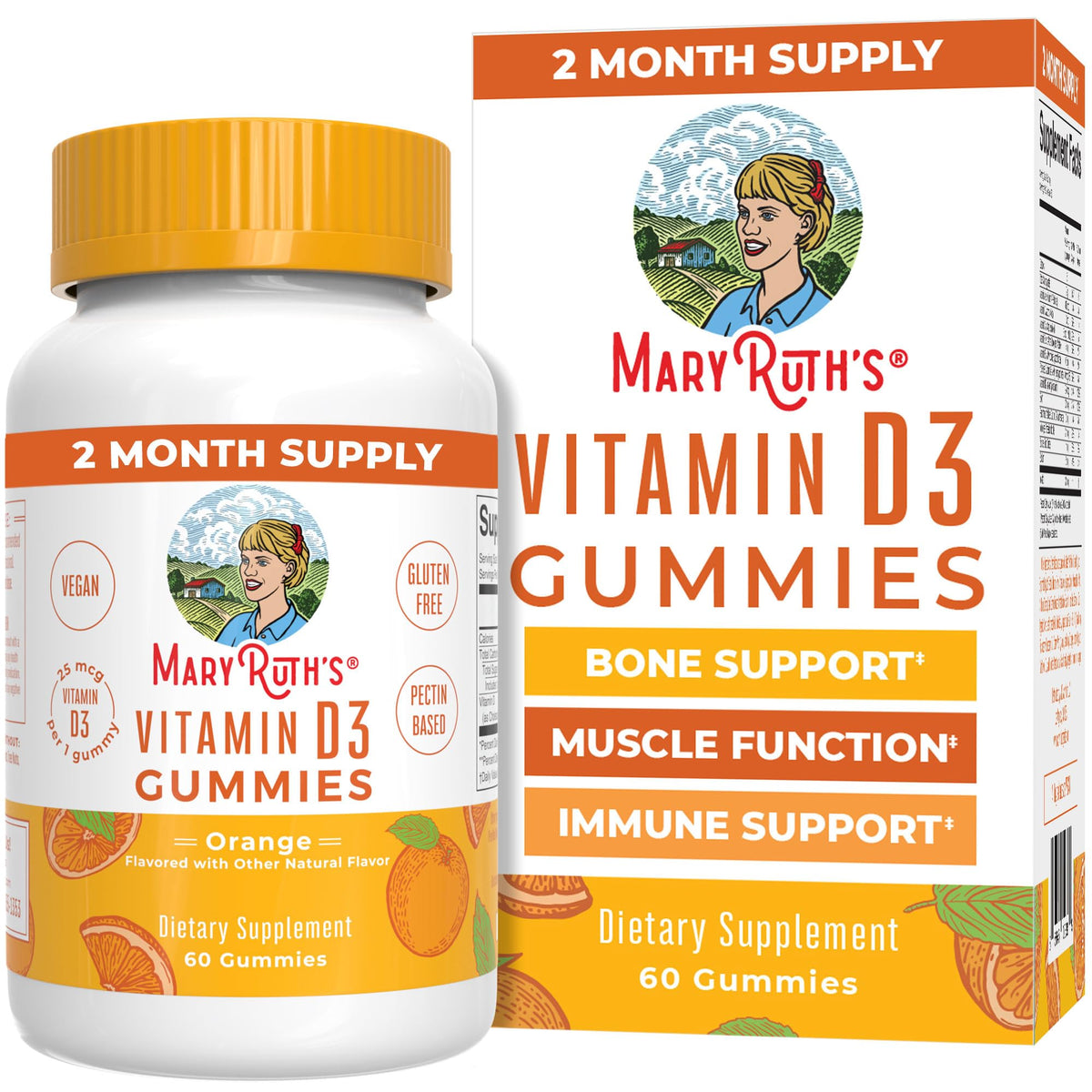 MaryRuth's Vitamin D3 Gummies for Immune & Bone Health