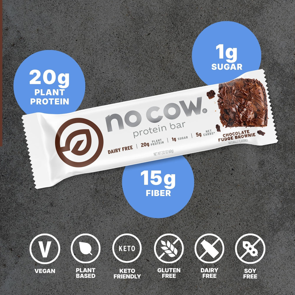 No Cow Vegan Protein Bars | Plant Based, Gluten Free

