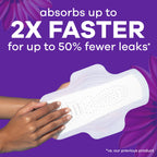 Always Radiant FlexFoam Pads with Wings Leak Protection

