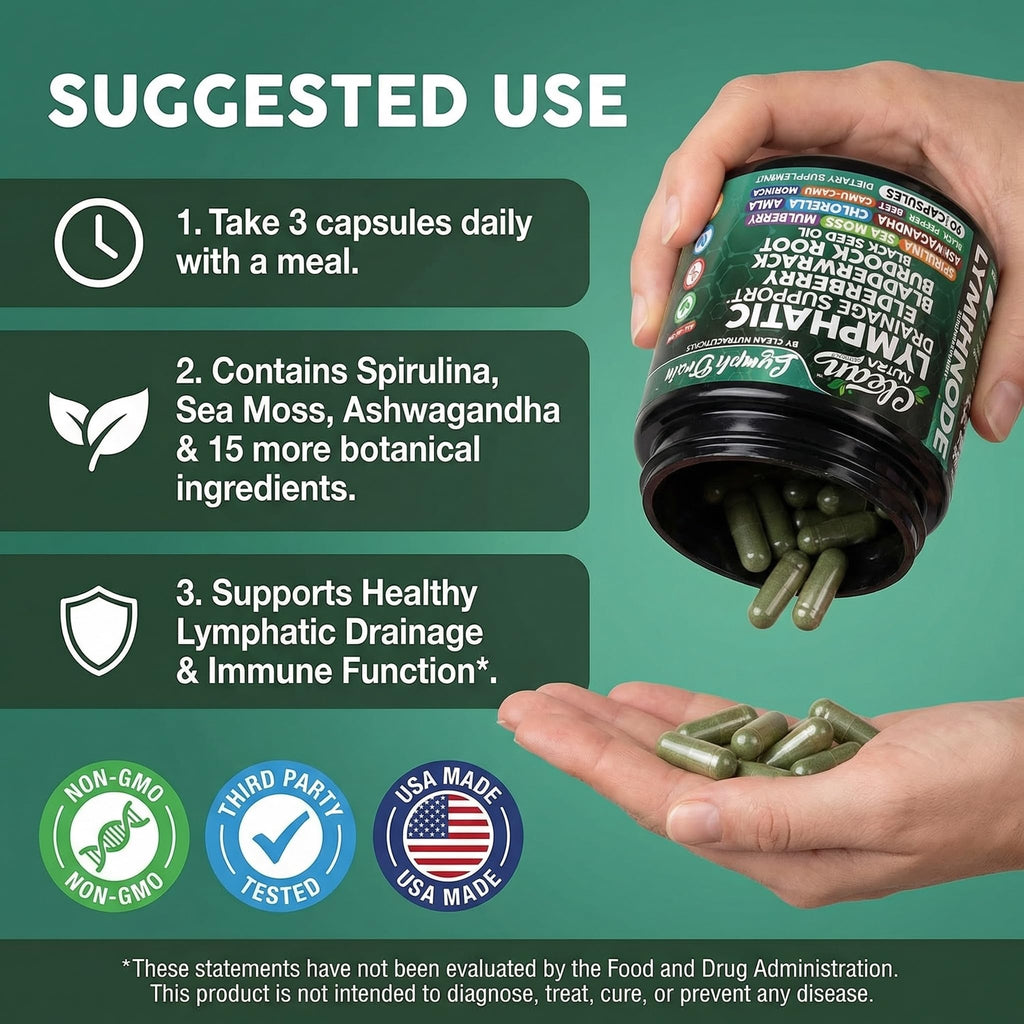 Clean Nutra Lymphatic Support Capsules

