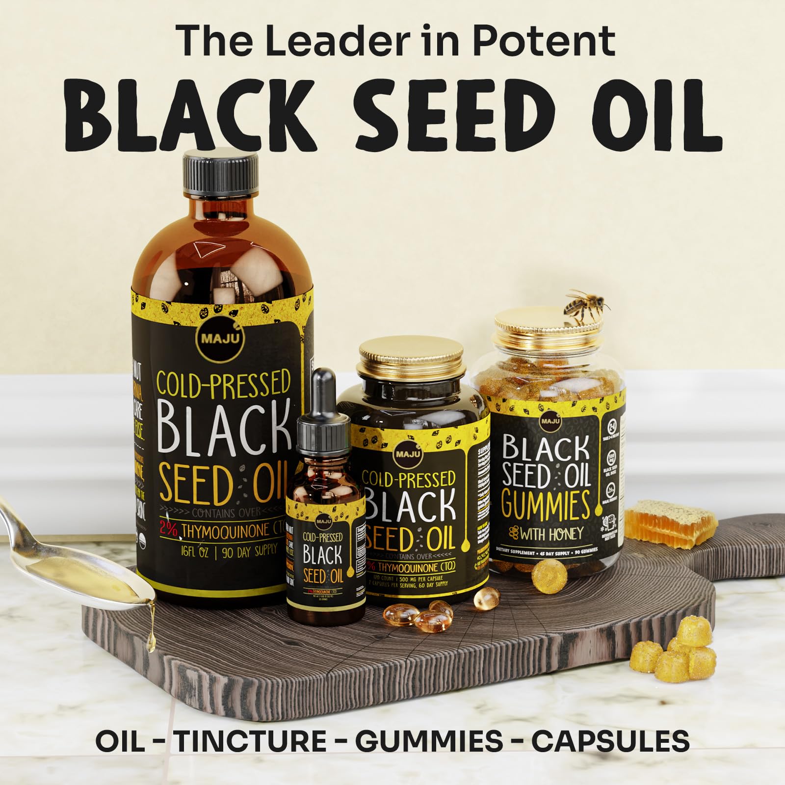 Maju Black Seed Oil Capsules | Cold Pressed 2% Thymoquinone

