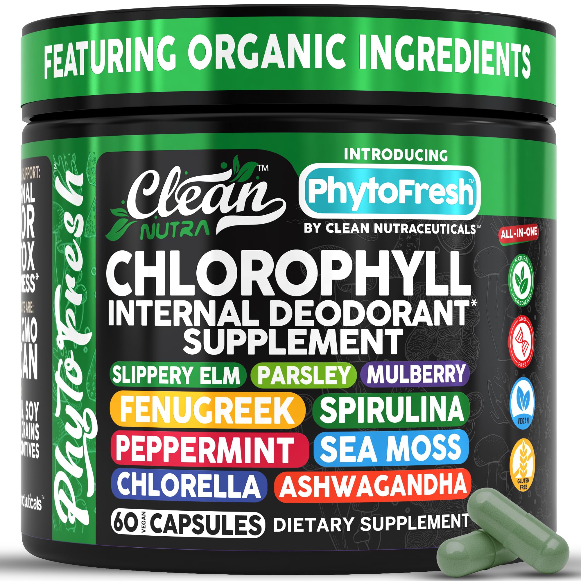 PhytoFresh Chlorophyll Capsules for Greens Detox

