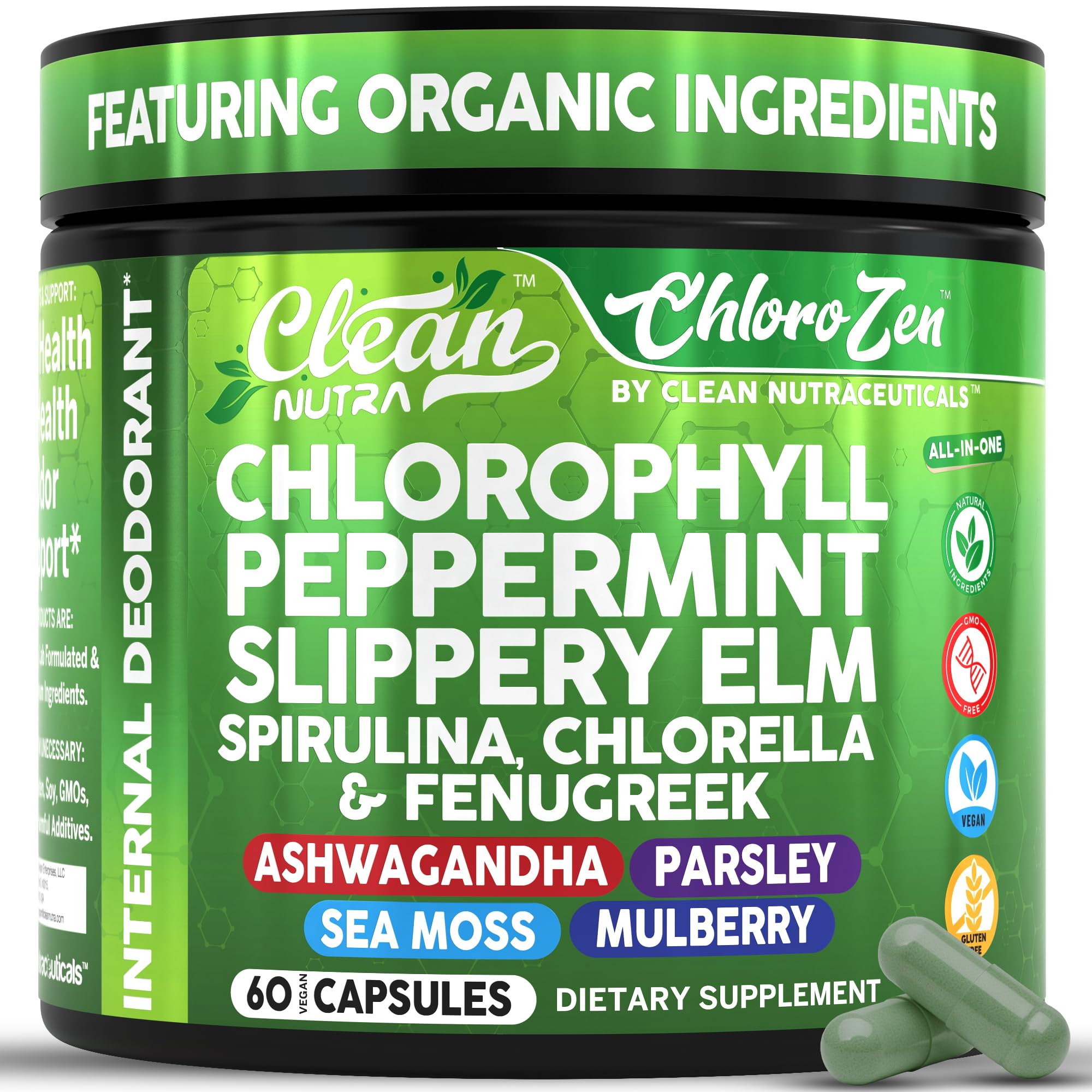 Clean Nutra Chlorophyll Capsules for Detox & Freshness

