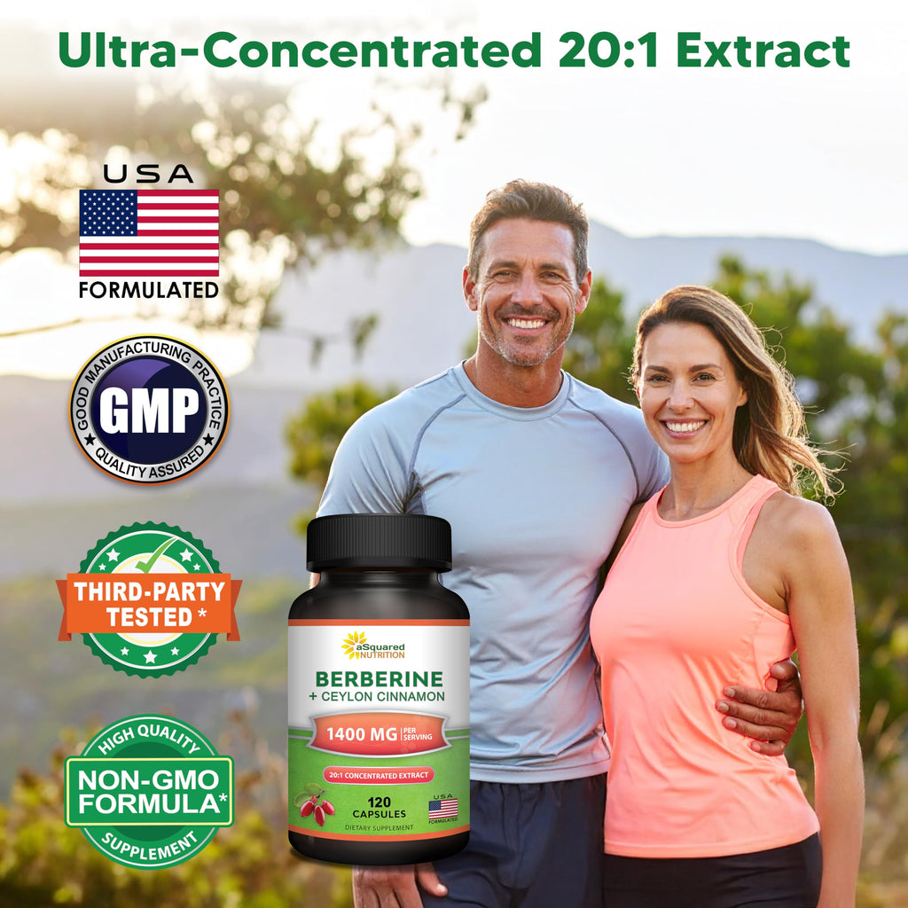 Berberine with Cinnamon by aSquared Nutrition | Max Strength

