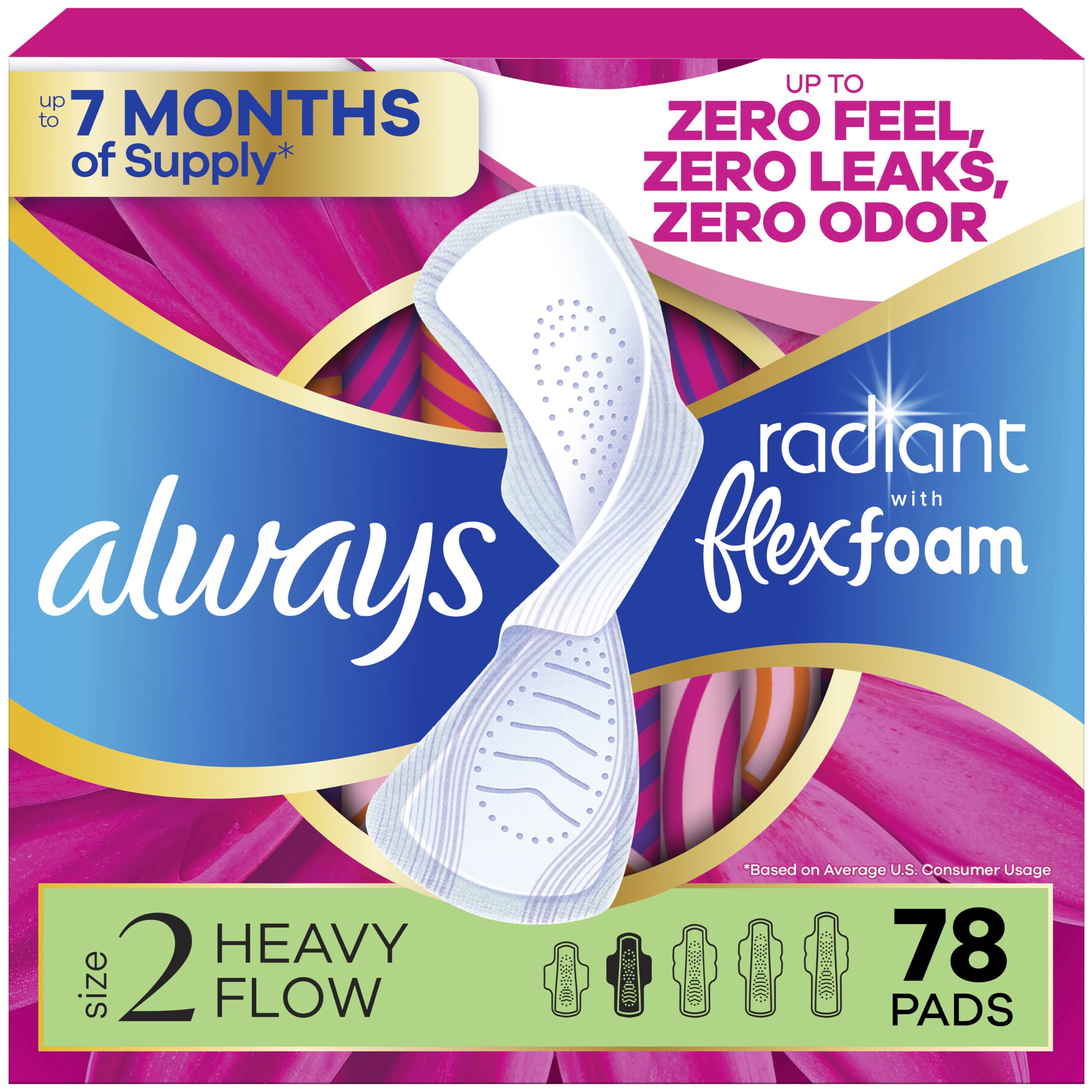 Always Radiant Pads with Wings – Dermatologist Tested

