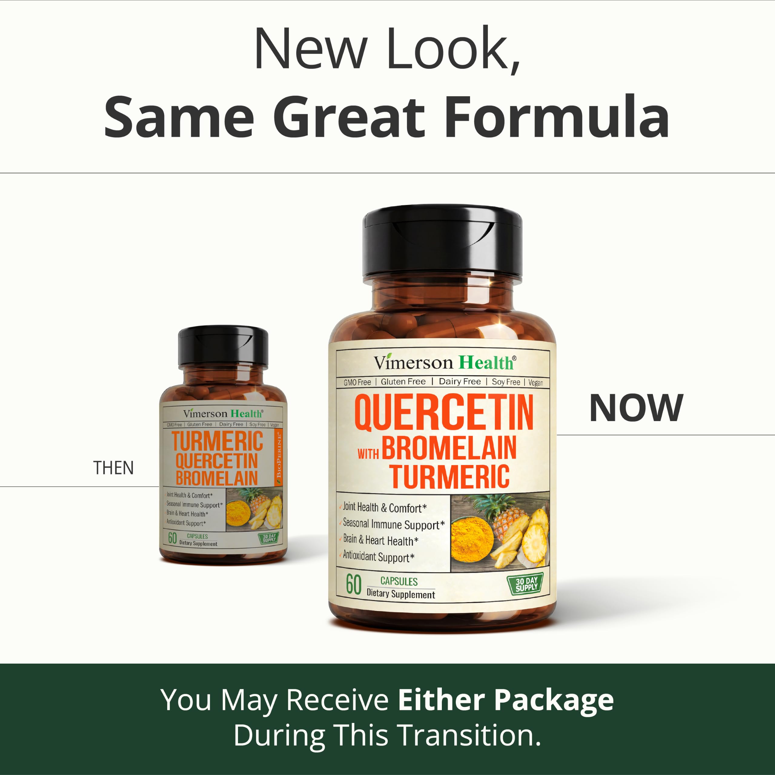 Quercetin with Bromelain Turmeric Curcumin Supplement

