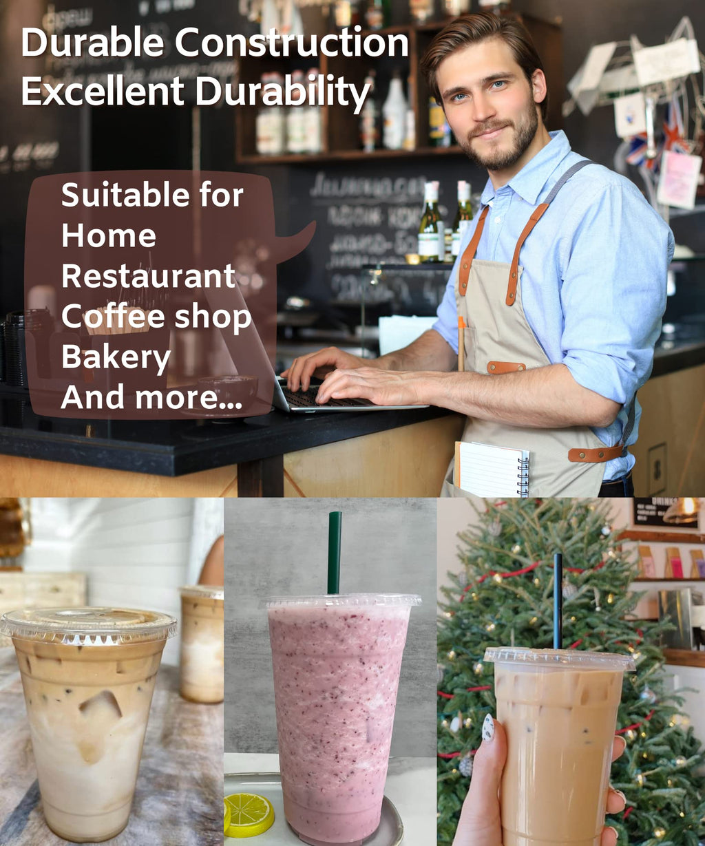 Clear Disposable Cups for Beverages | Easy Cleanup

