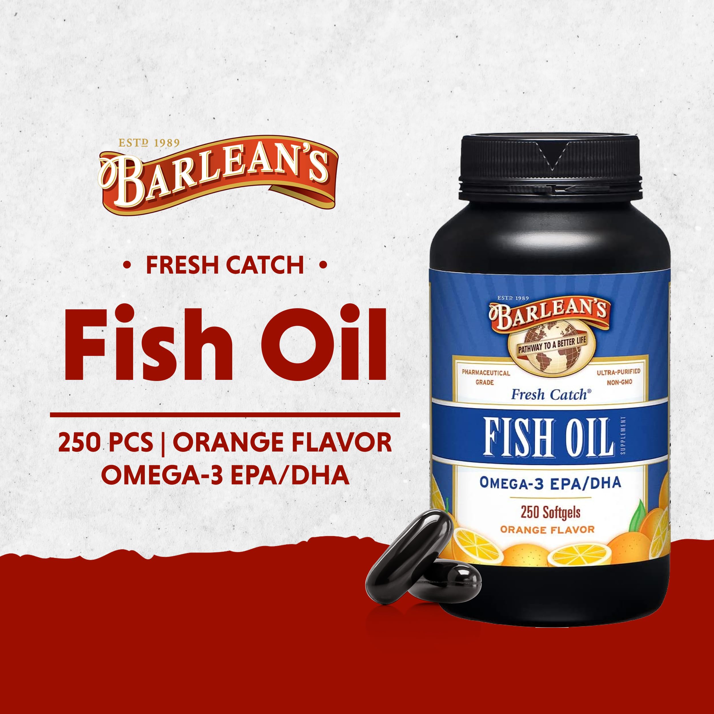 Barlean's Omega-3 Fish Oil Softgels 600mg EPA DHA

