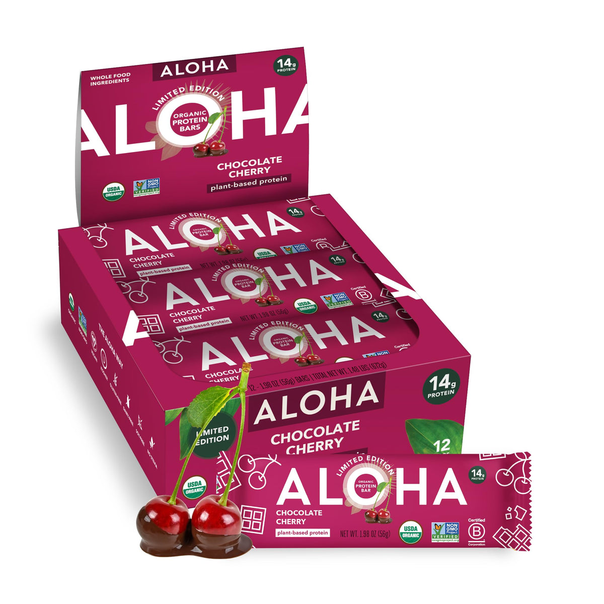 ALOHA Organic Plant Based Protein Bars