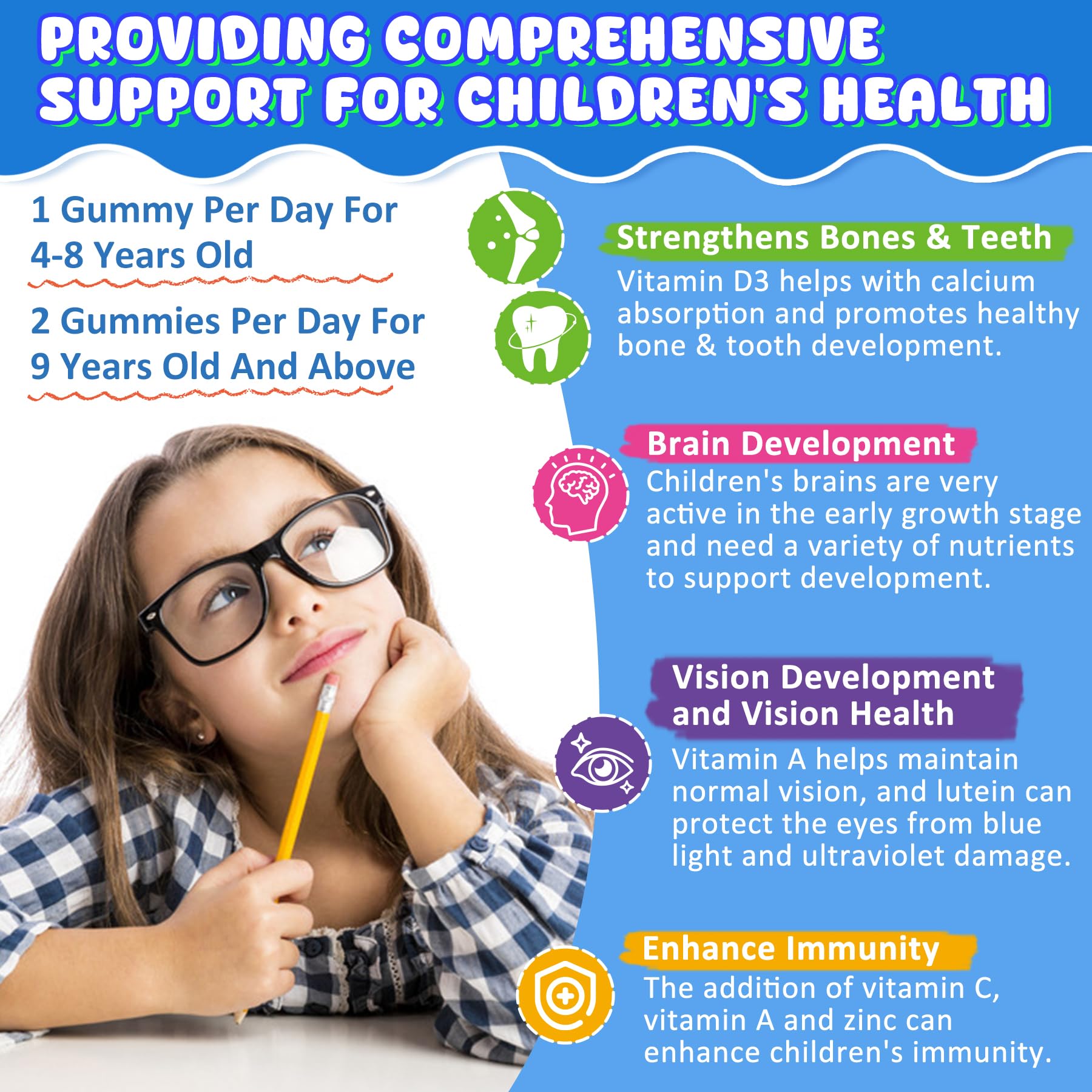 Nextdia Kids Calcium Gummies with D3, Magnesium & Probiotics

