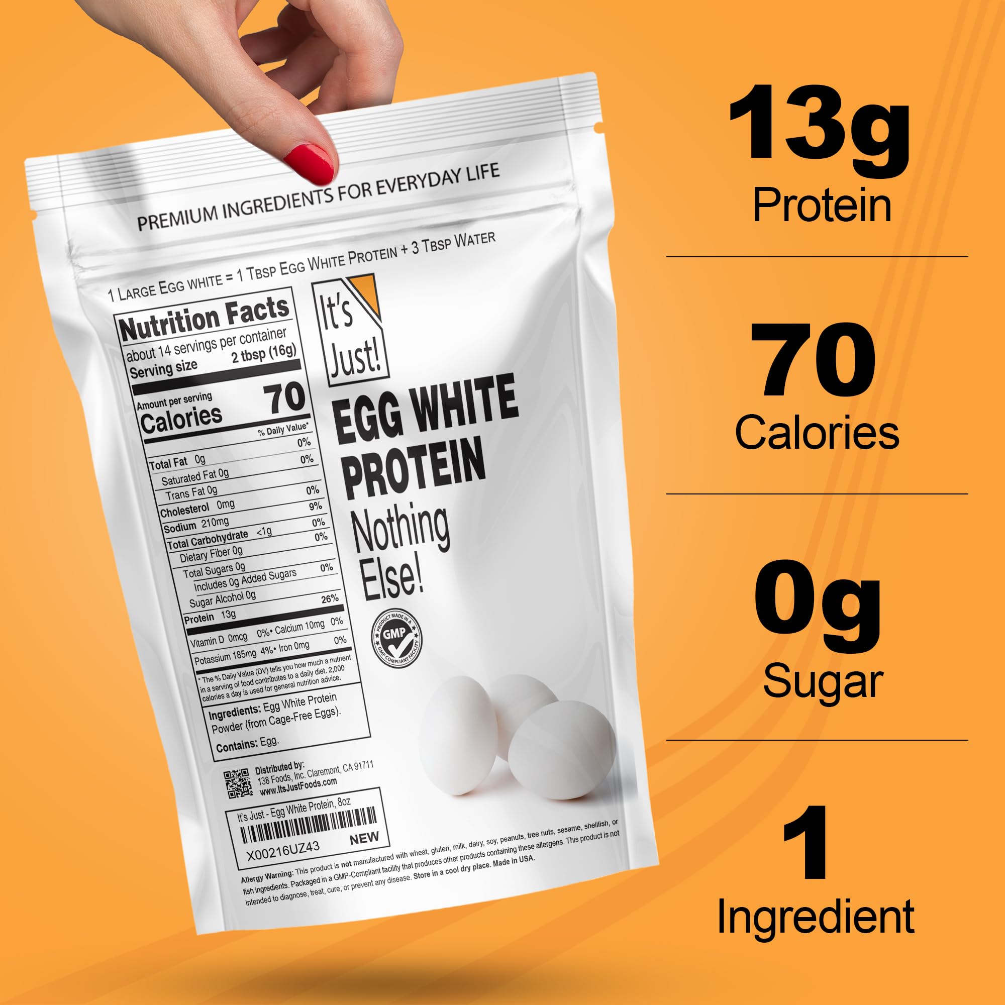 Egg White Protein Powder - It's Just! Unflavored

