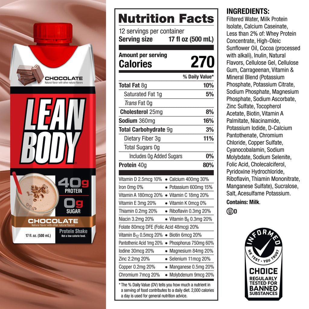 LABRADA Lean Body RTD Protein Shake - 40g Protein

