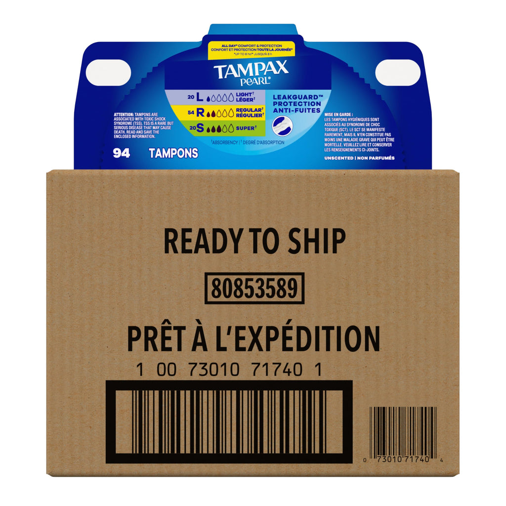 Tampax Pearl Tampons with LeakGuard Braid – Unscented

