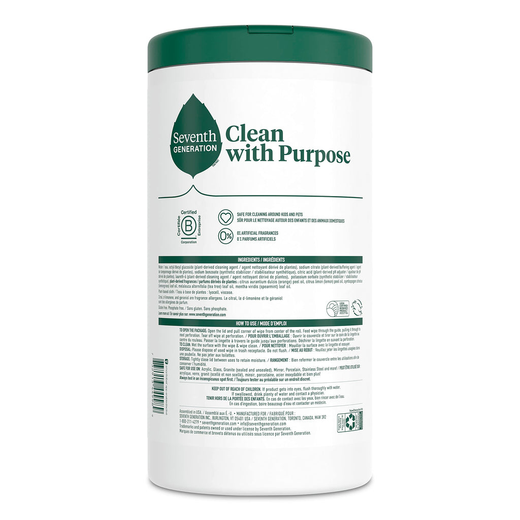 Seventh Generation All-Purpose Wipes Lemon Zest

