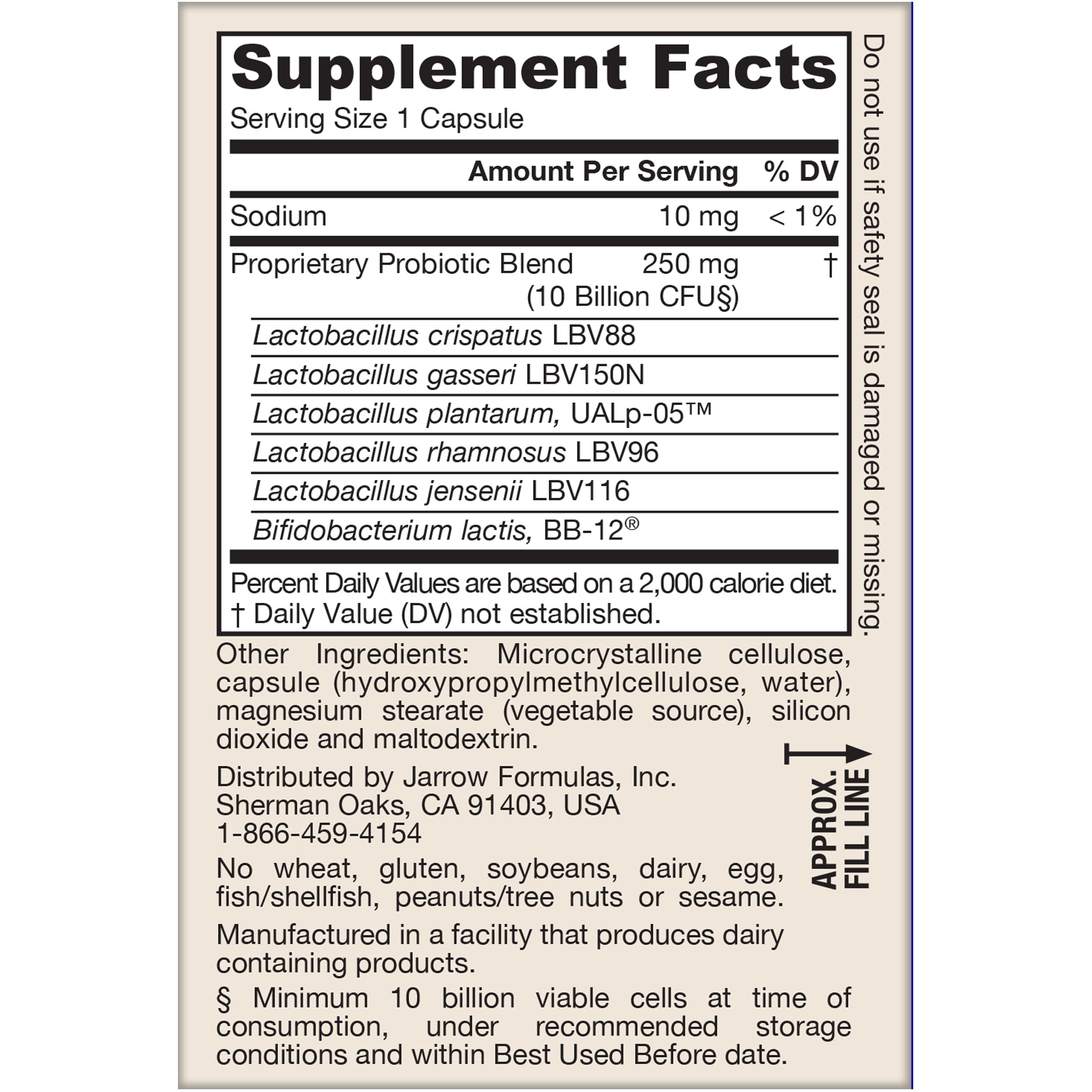 Jarrow Fem-Dophilus Probiotics 10B CFU - Vaginal & Digestive

