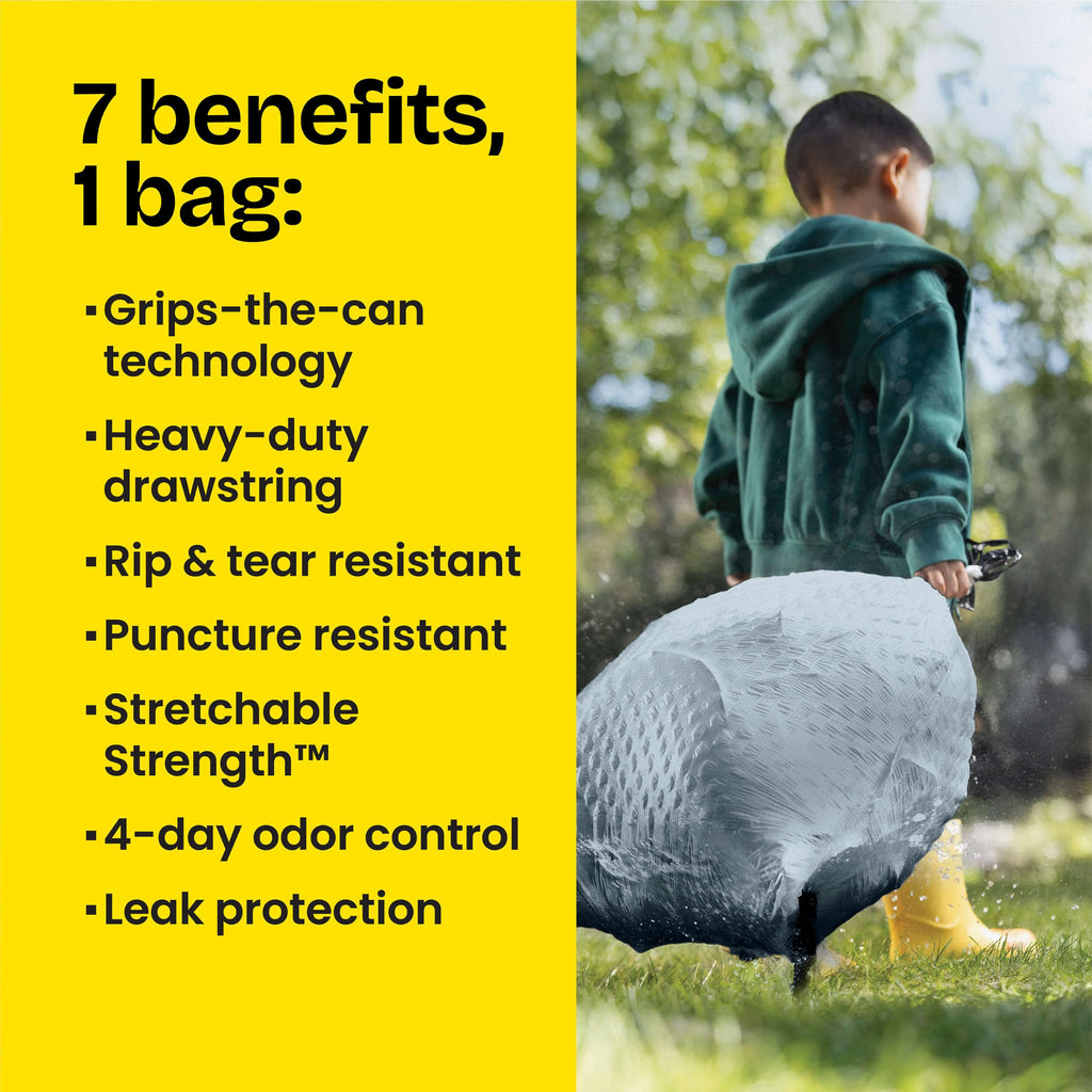 Glad ForceFlex Tall Kitchen Trash Bags 13-Gallon Fresh Clean

