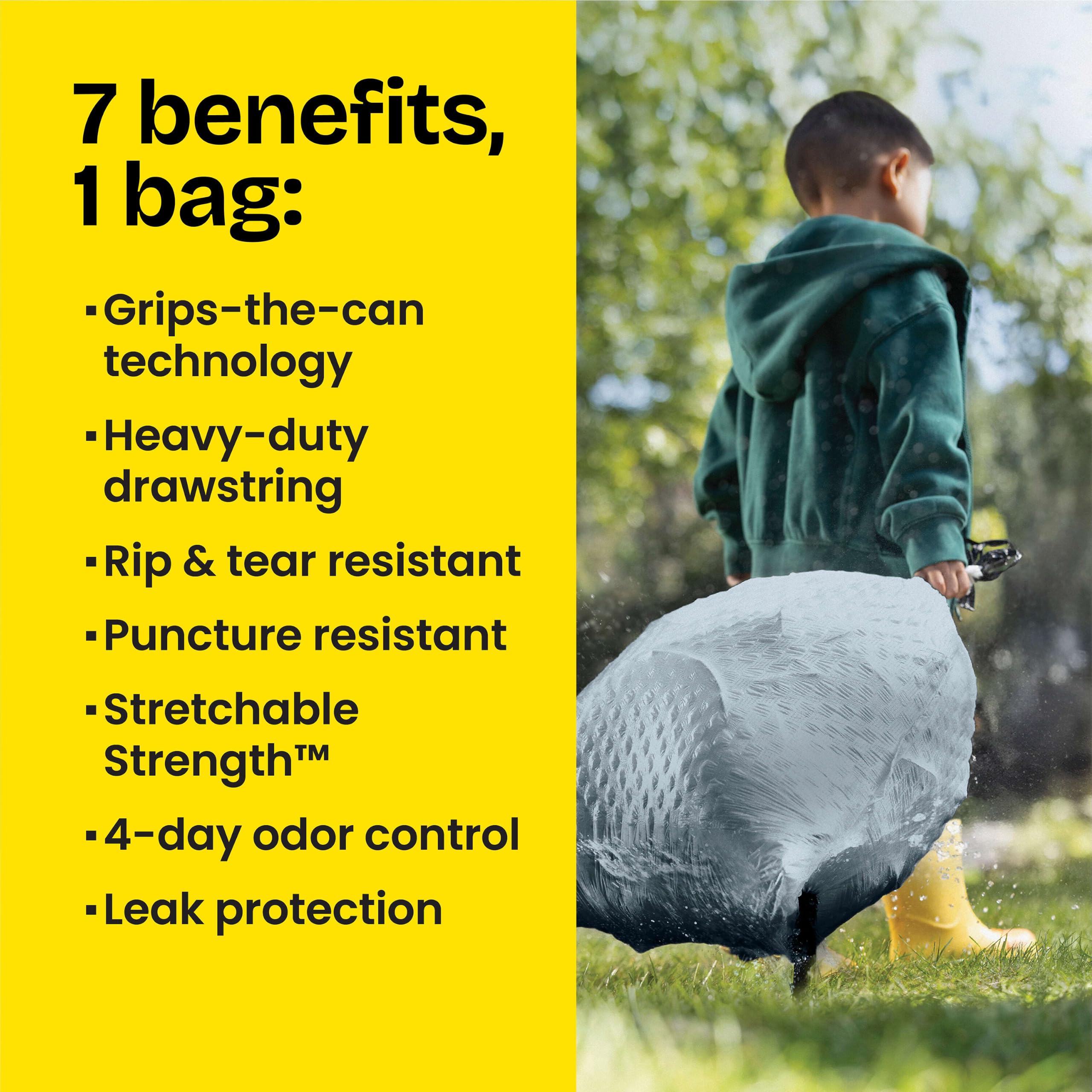 Glad ForceFlex Tall Kitchen Trash Bags 13-Gallon Fresh Clean

