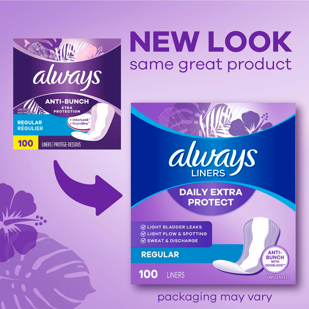 Always Pantyliners Anti-Bunch Xtra Protection Unscented


