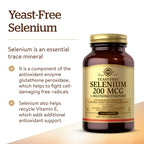 Solgar Yeast-Free Selenium Supplement | Antioxidant Support

