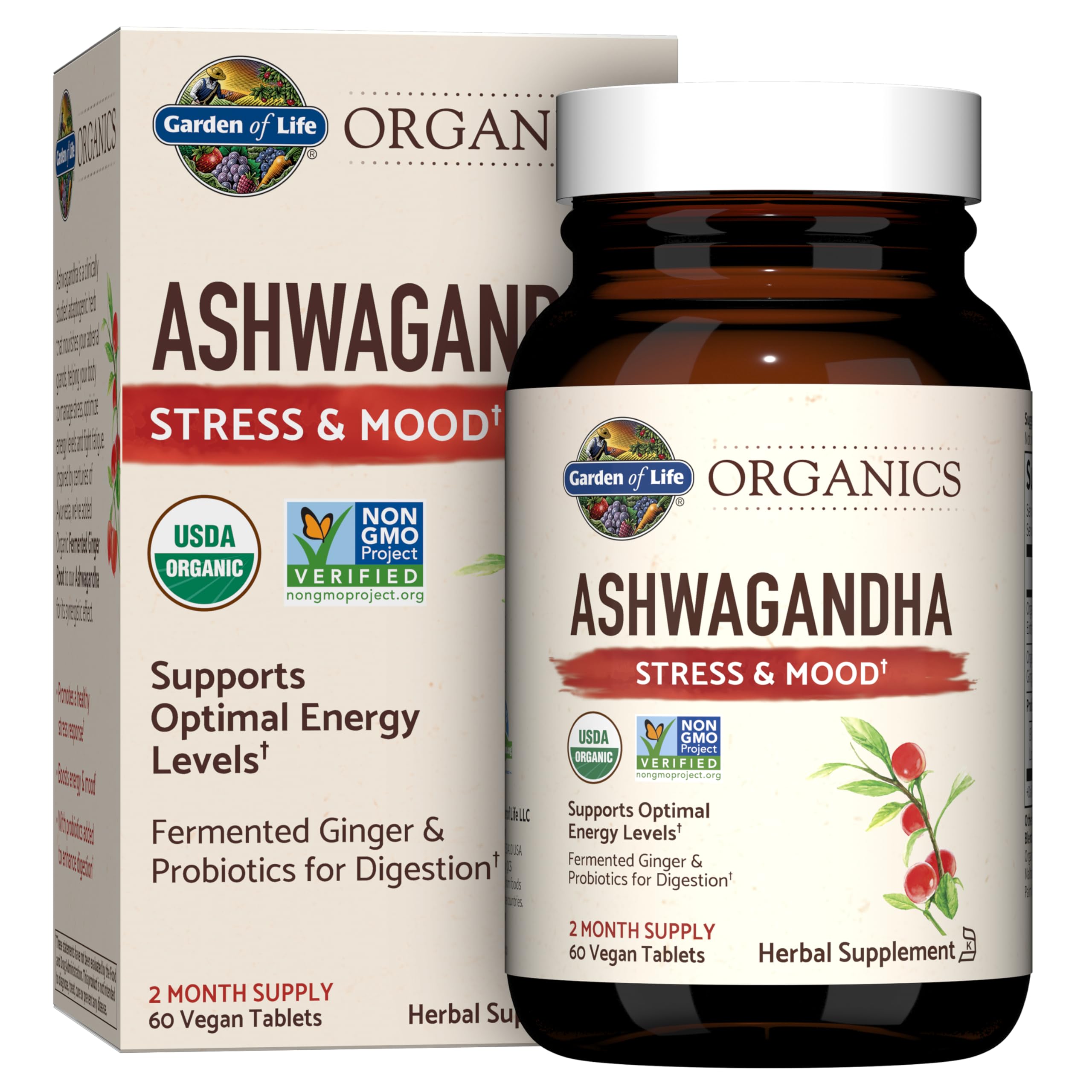 Garden of Life Organic Ashwagandha with Probiotics & Ginger


