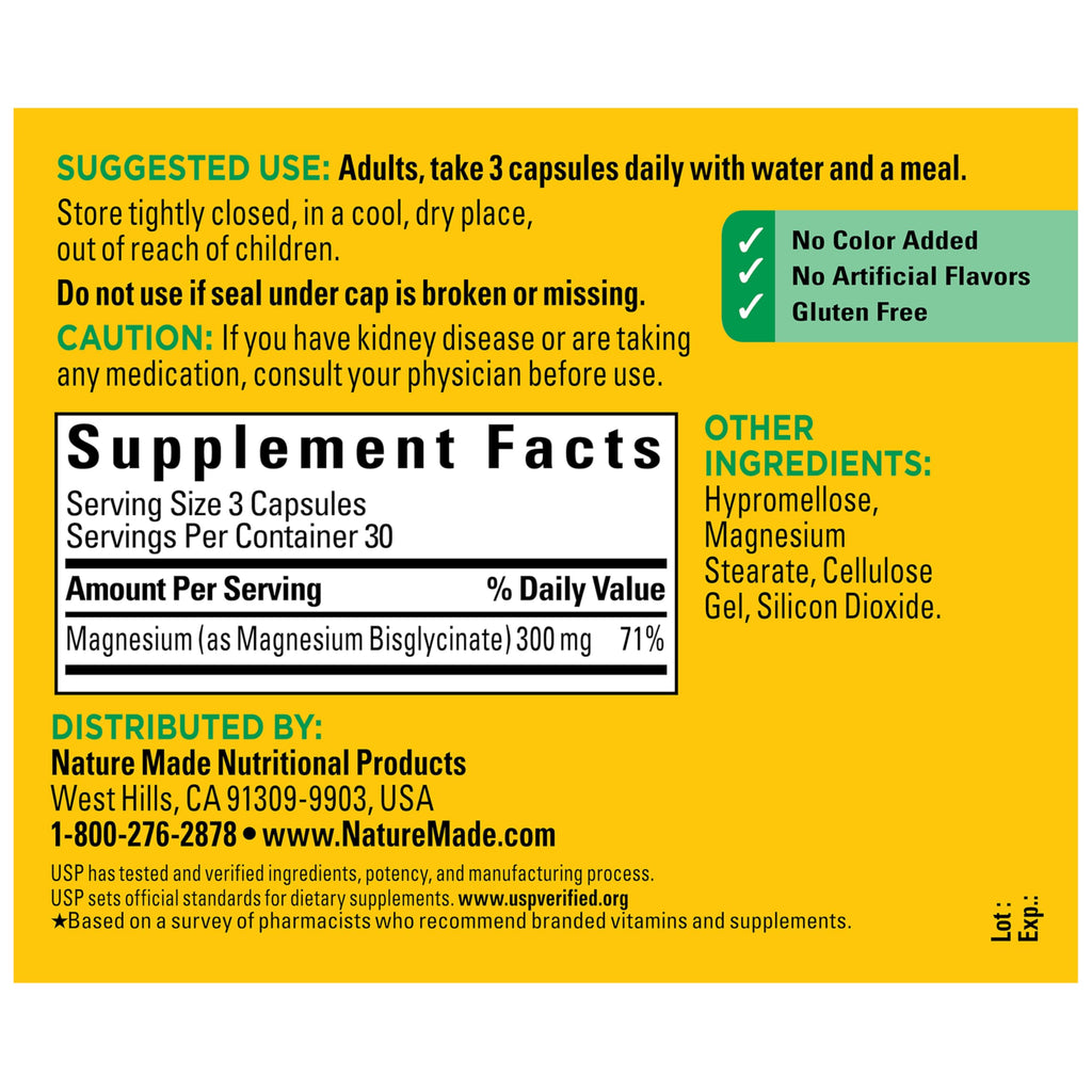 Nature Made Magnesium Glycinate Supplement | High Absorption

