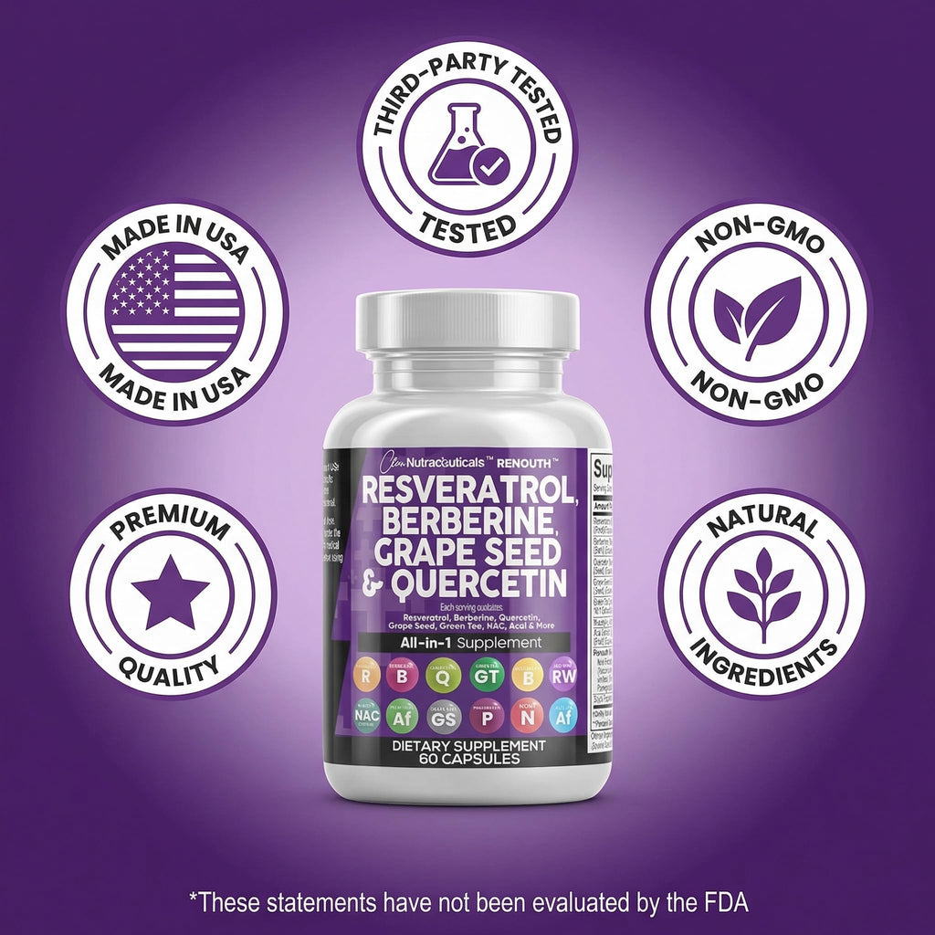 Clean Nutra Resveratrol & Berberine Polyphenol Supplement


