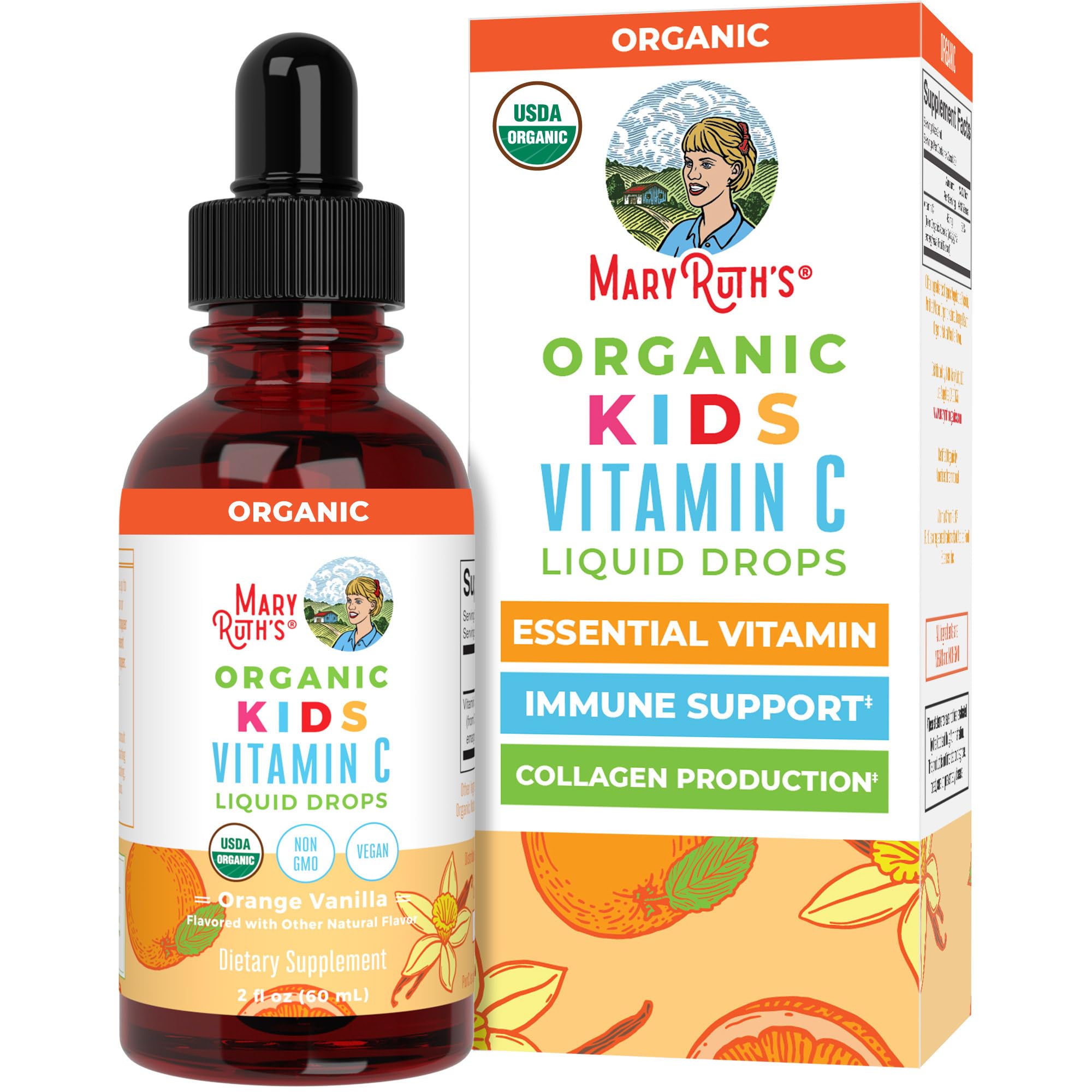 Mary Ruth's Organic Vitamin C Liquid Drops for Immune Support