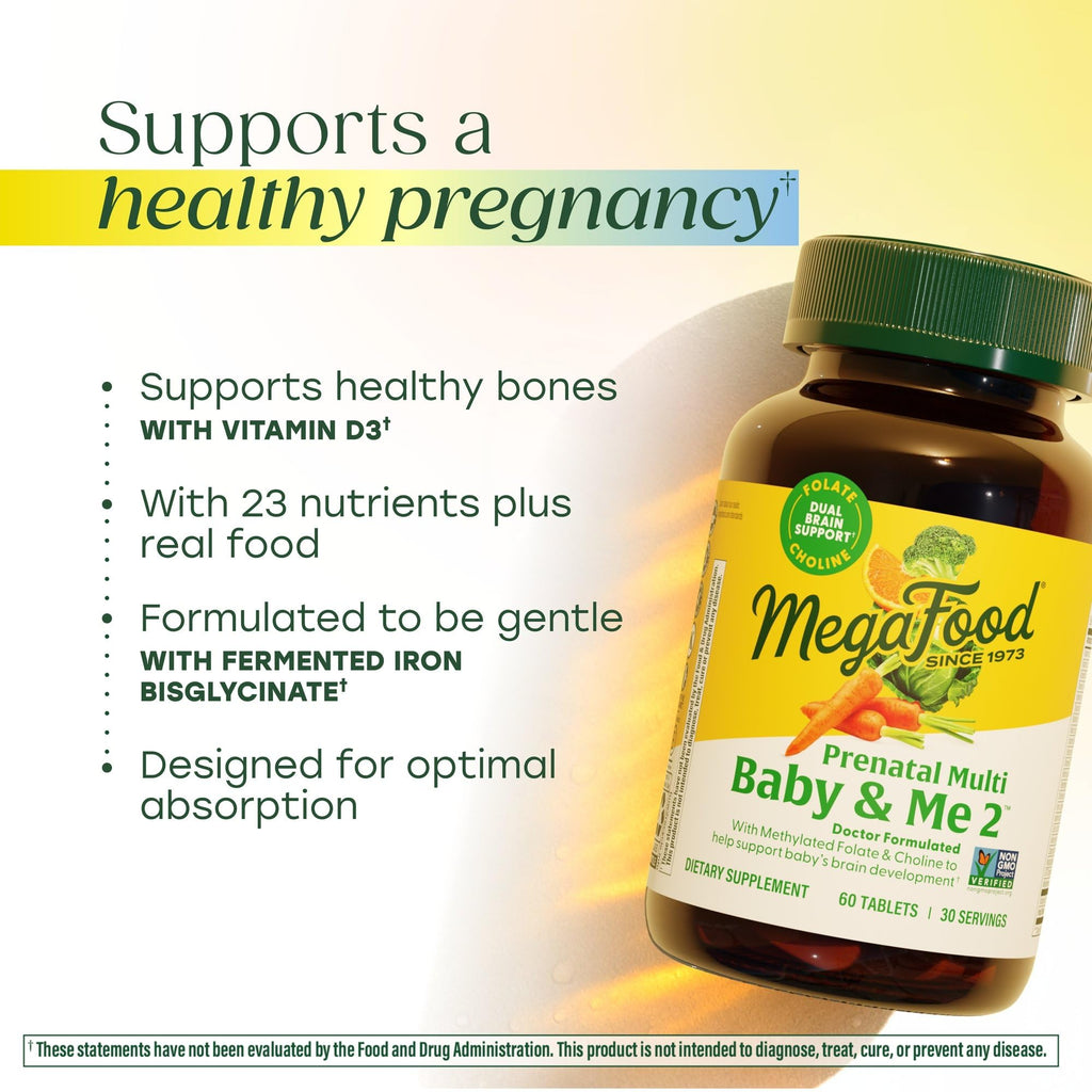 MegaFood Baby and Me 2 Prenatal Vitamins for Women

