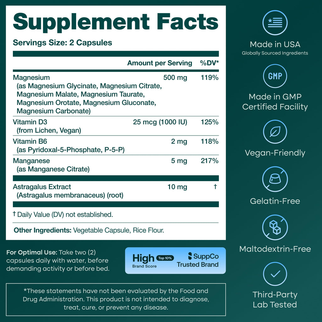 Magnesium Complex Dietary Supplement - Daily Wellness

