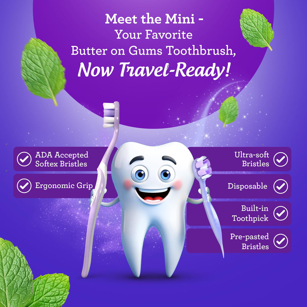 GuruNanda Mini Disposable Toothbrush with Toothpaste


