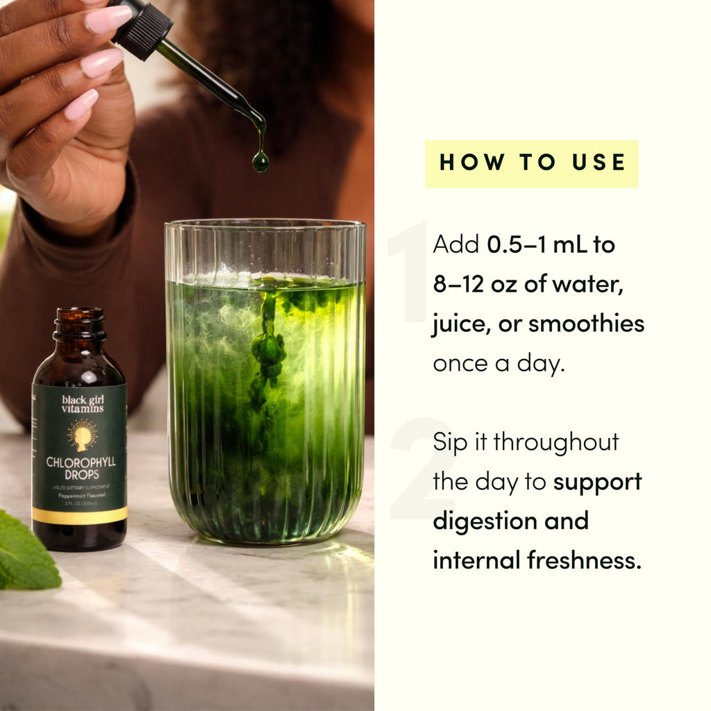 Liquid Chlorophyll Drops Plant-Based Digestive Skin Support

