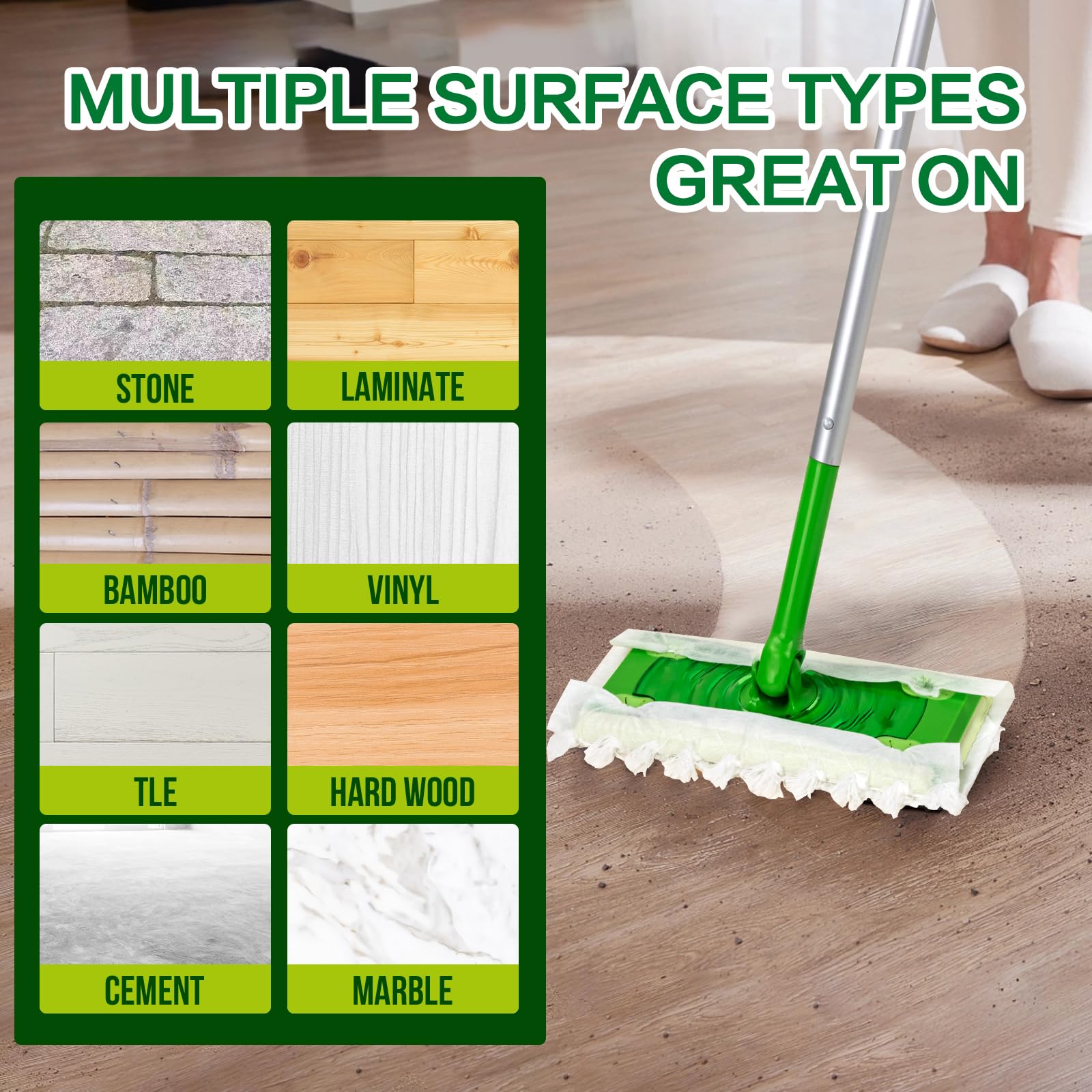 Dry Mop Cloths for Sweeper Mops – Disposable Microfiber Pads

