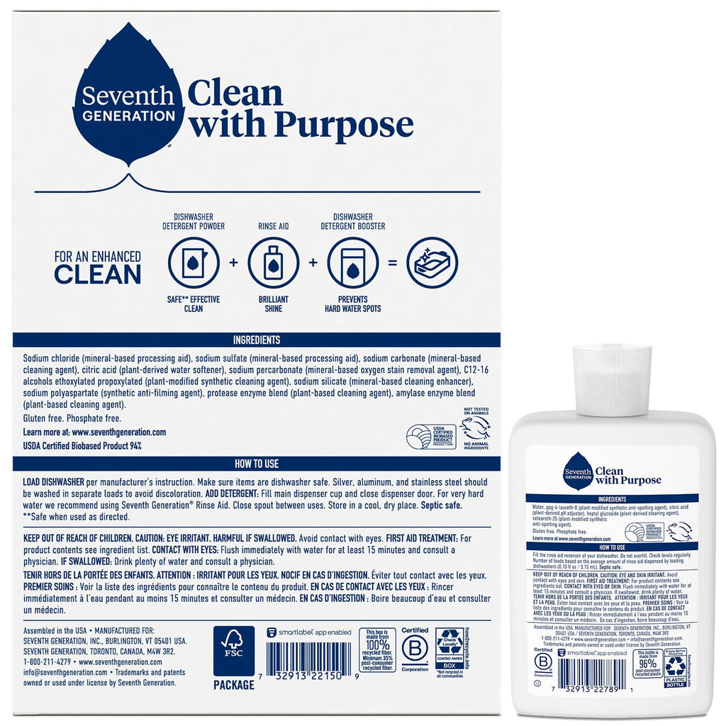 Seventh Generation Free & Clear Dishwasher Detergent Powder

