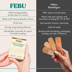 FEBU Bamboo Bandages PFAS Free Latex Free Biodegradable

