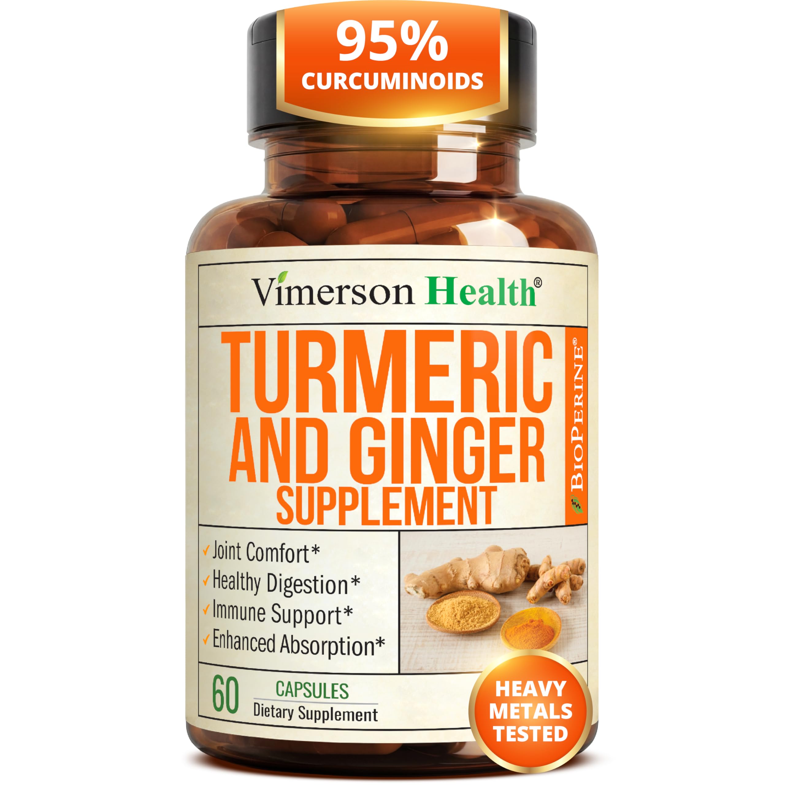 Turmeric and Ginger Joint Support Supplement - Non-GMO

