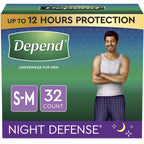 Depend Night Defense Incontinence Underwear for Men - Overnight Disposable