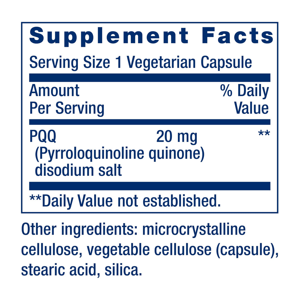 Life Extension PQQ 20 mg Supplement for Mitochondria

