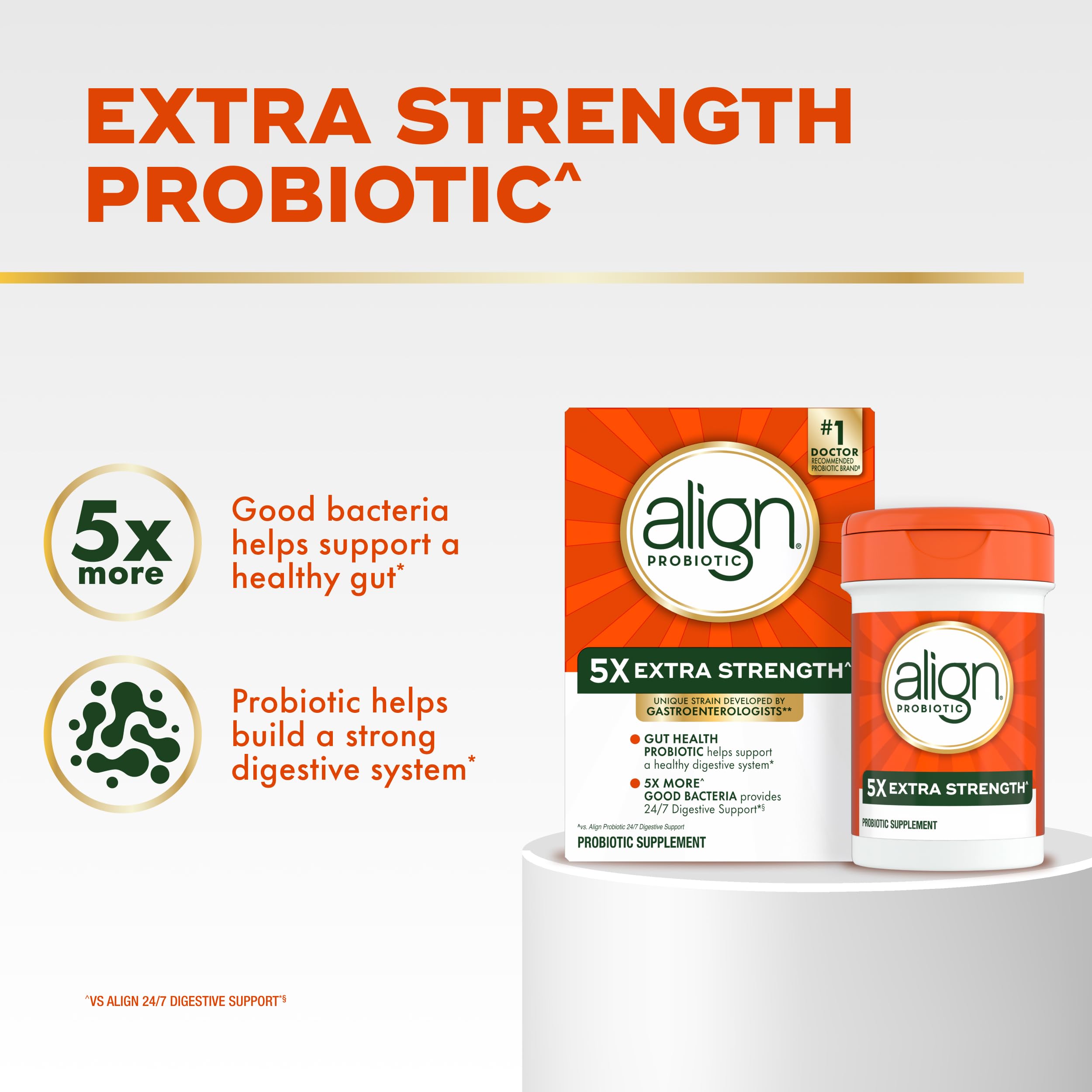 Align Probiotic Extra Strength Capsules for Digestive Health

