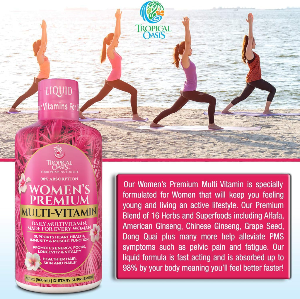 Liquid Multivitamin for Women – Tropical Oasis Formula

