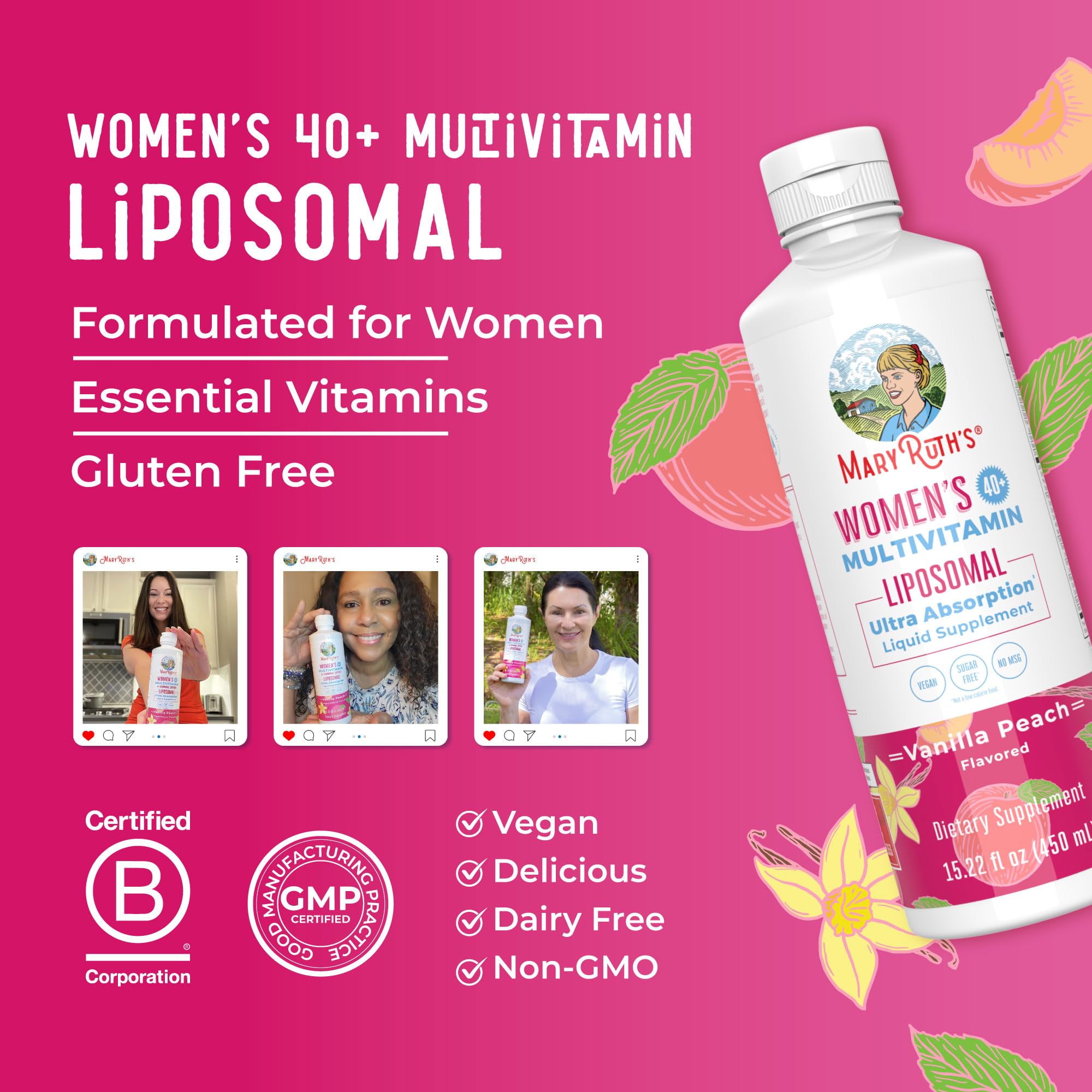 MARYRUTH'S Liposomal Multivitamin for Women – Immune Support

