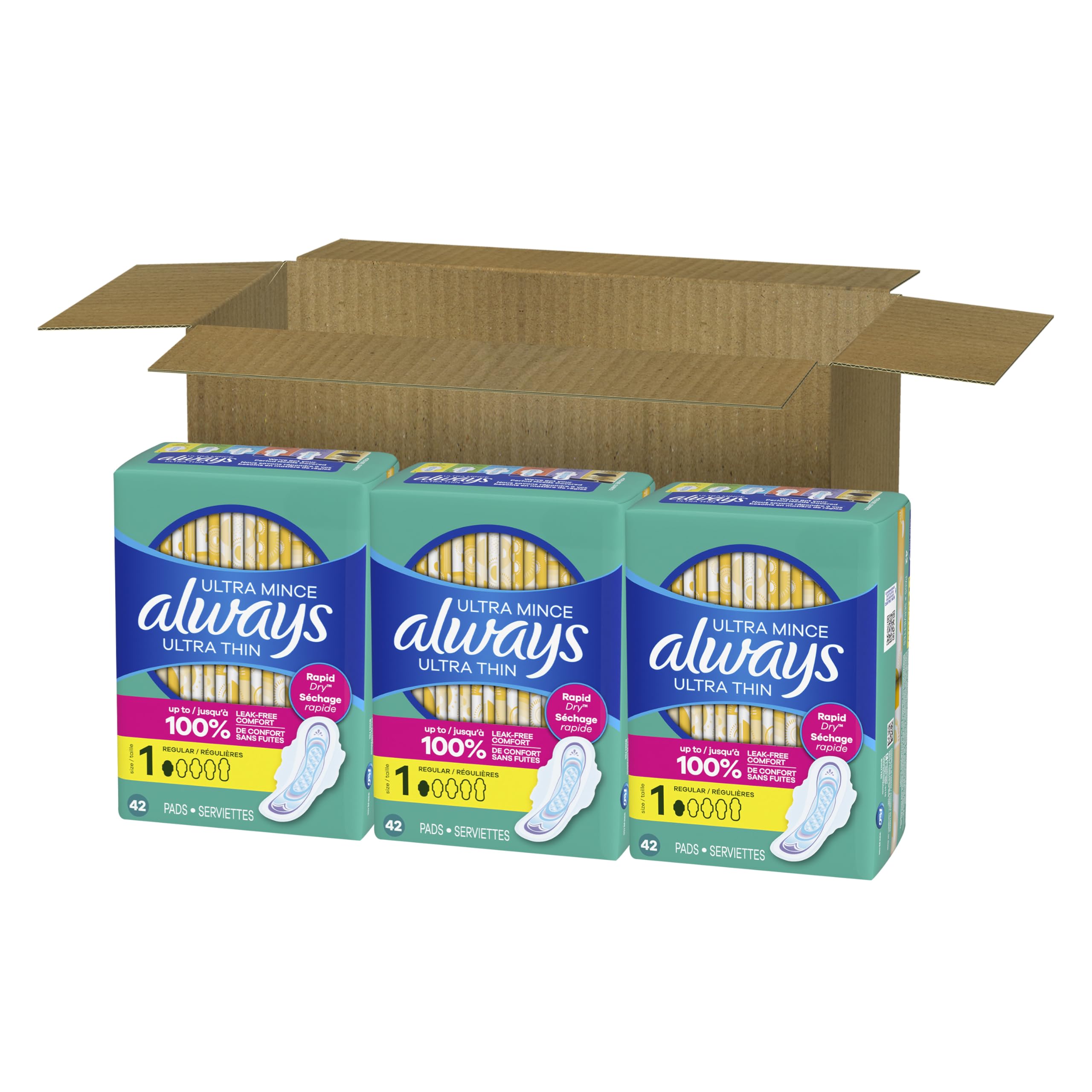 Always Ultra Thin Pads with Wings Leak-Free Protection

