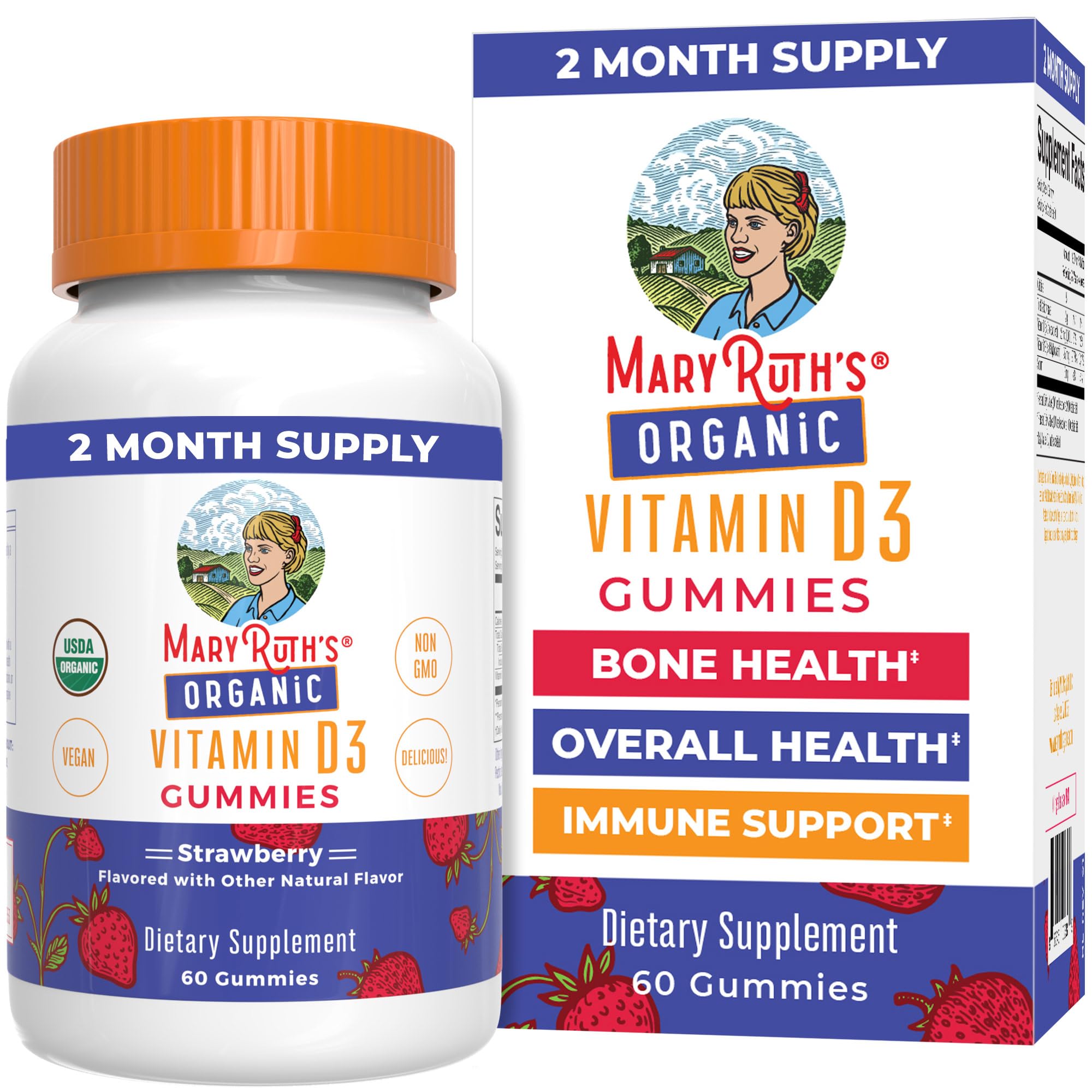 MaryRuth's Vitamin D3 Gummies for Immune & Bone Health

