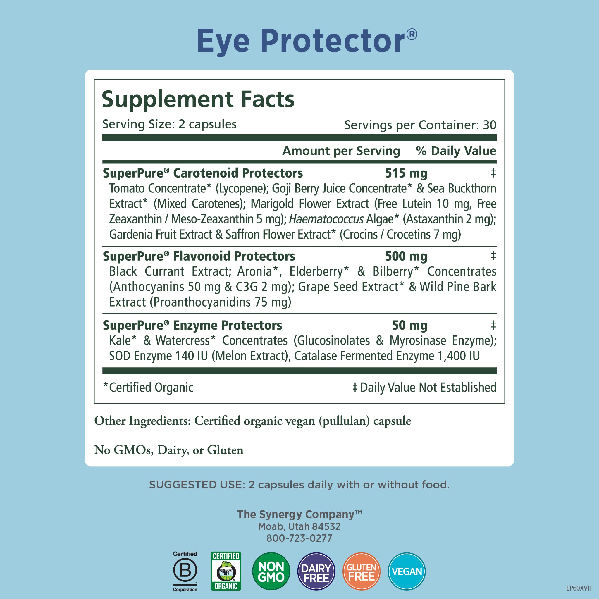 Pure Synergy Eye Protector - Natural Eye Health Support

