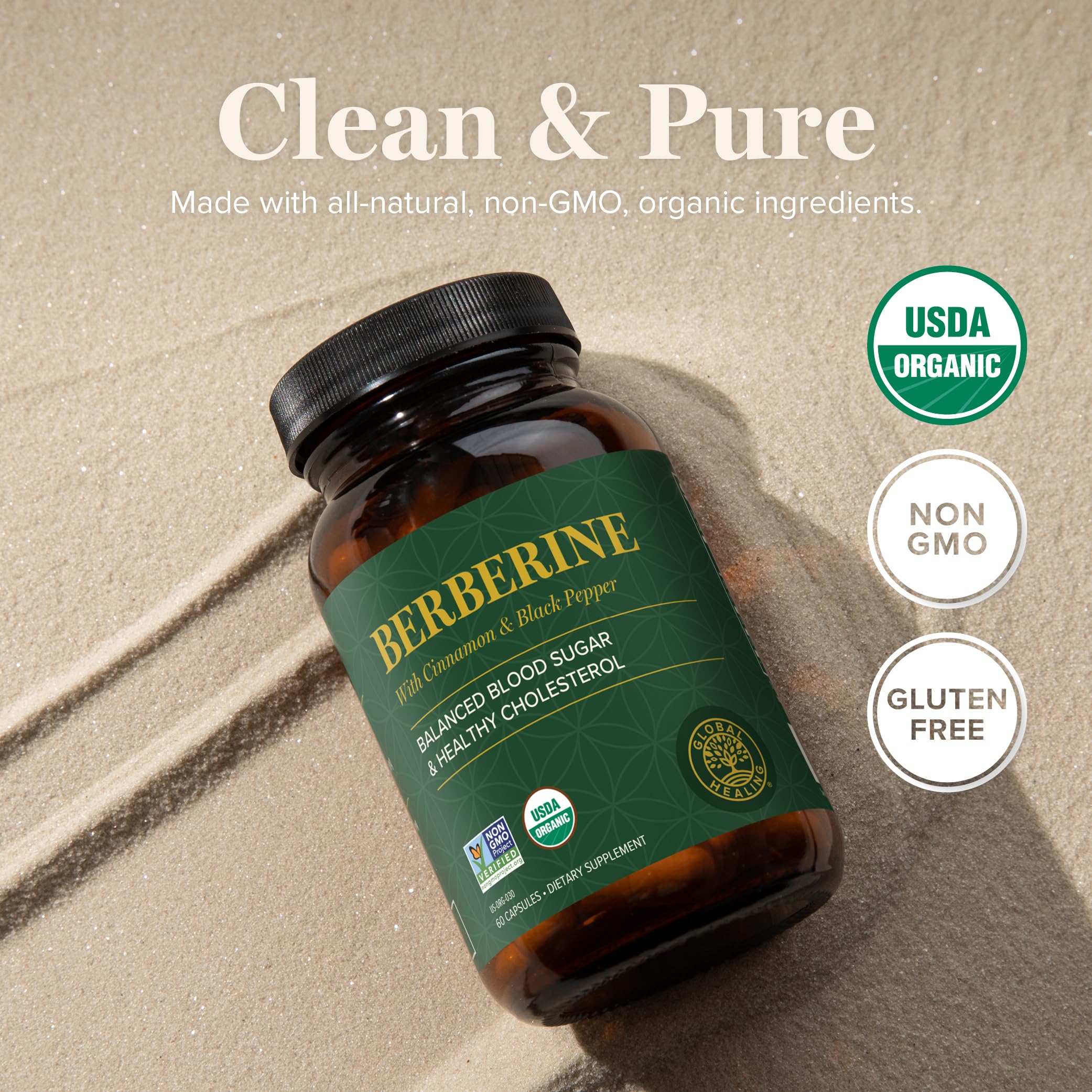 Global Healing Center Berberine with Cinnamon & Black Pepper

