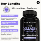 Vital Vitamins Multi Collagen Complex Plus for Hair & Skin

