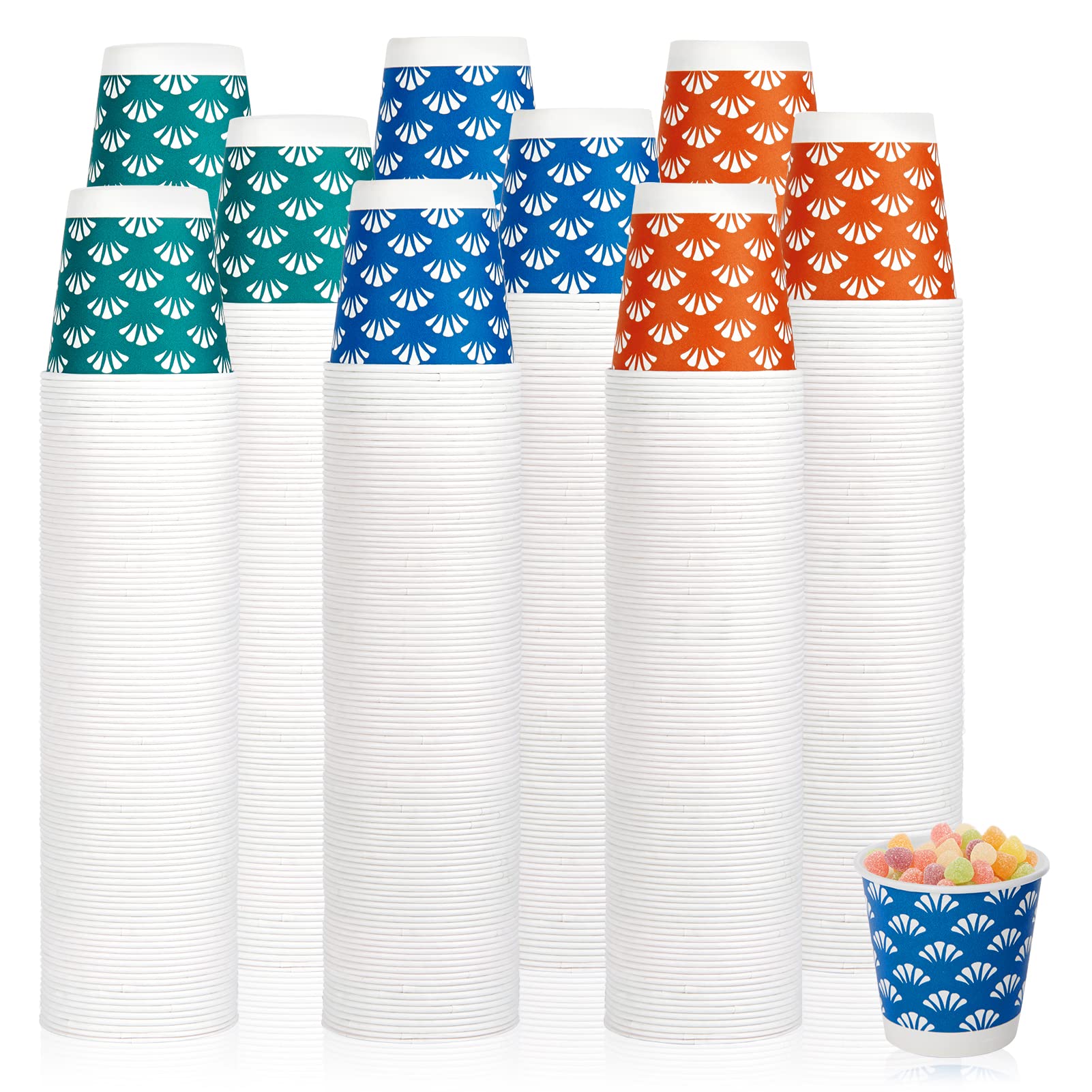 JollyPack Disposable Paper Cups - Floral Pattern

