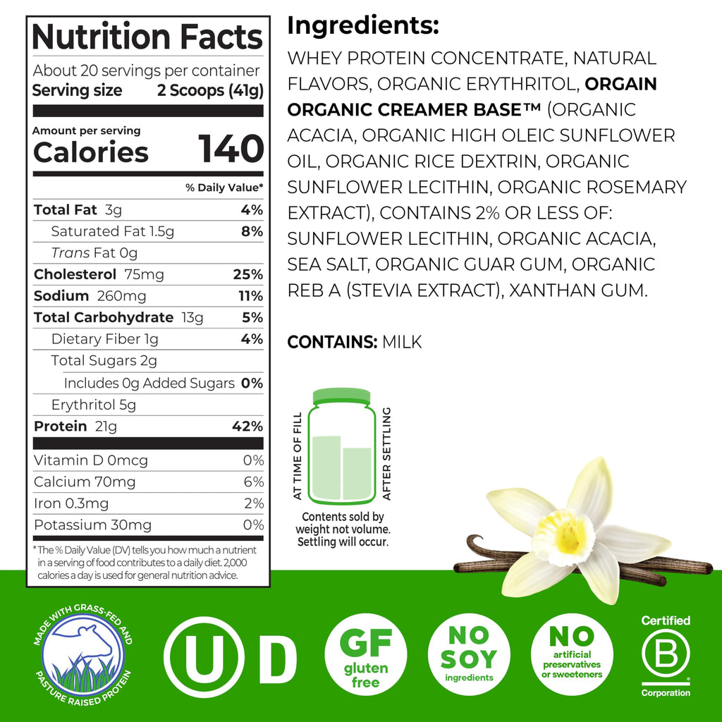 Orgain Grass-Fed Whey Protein Powder - 21g Protein

