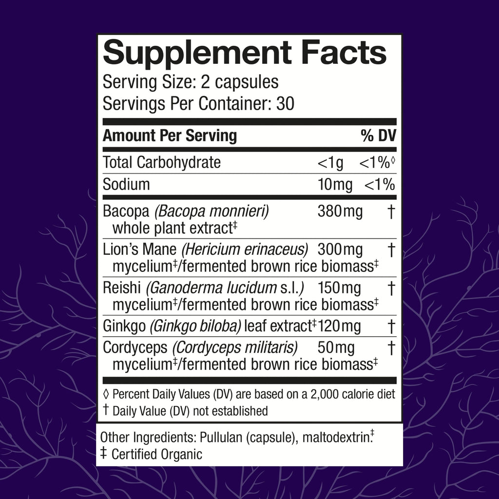 Brain Capsules by Host Defense – Lion's Mane, Reishi & Cordyceps

